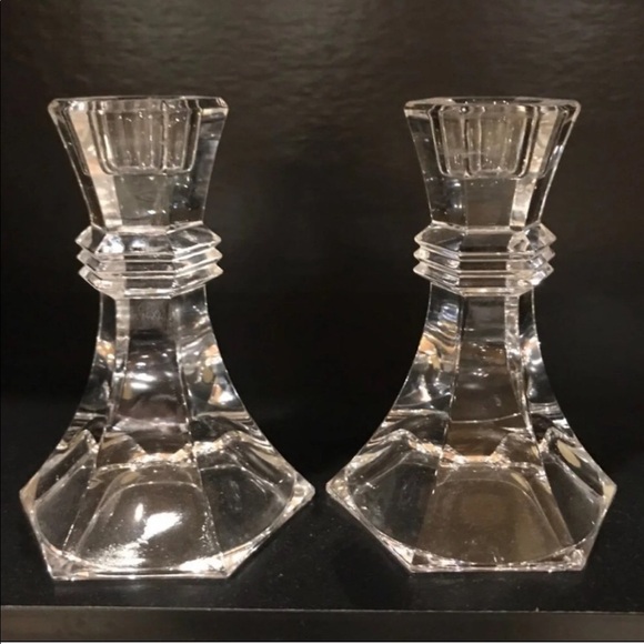 Vintage German Lead Crystal Candlestick holders Bleikristall 24% Lead Crystal - Picture 2 of 6